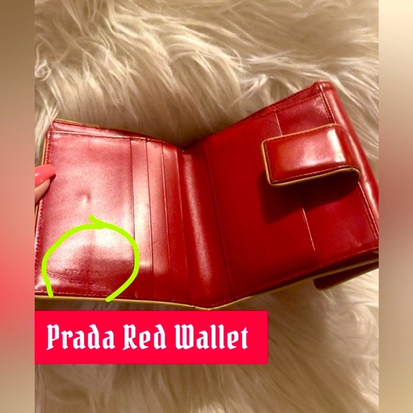 Authentic Prada Red Wallet! In great condition. Code: 129. - Picture 1 of 8